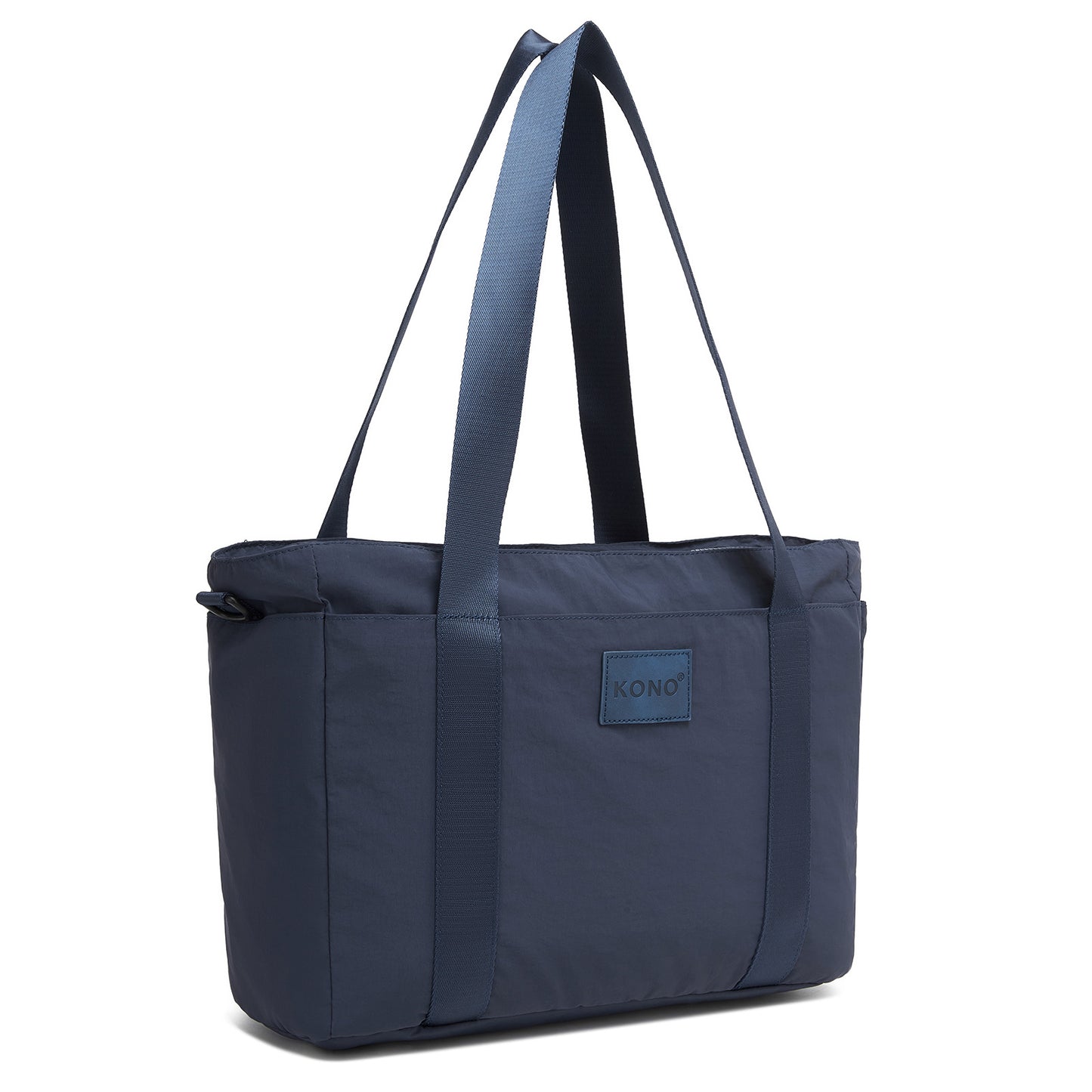 Kono Comfortable and Easy-Carry Large-Capacity Travel Tote with Laptop Sleeve, Trolley Sleeve and Crossbody Strap (TVK2515) - Navy