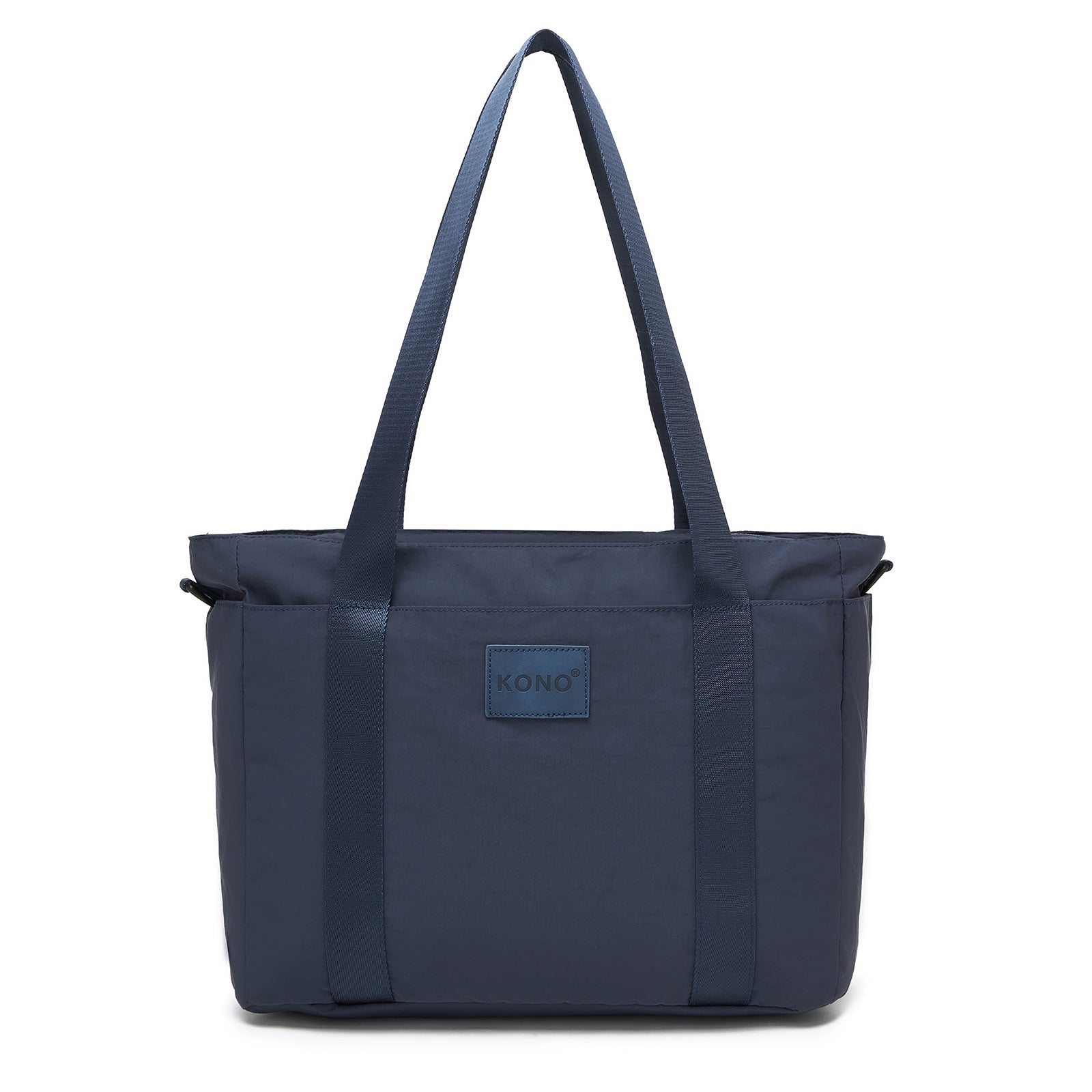 Kono Comfortable and Easy-Carry Large-Capacity Travel Tote with Laptop Sleeve, Trolley Sleeve and Crossbody Strap (TVK2515) - Navy