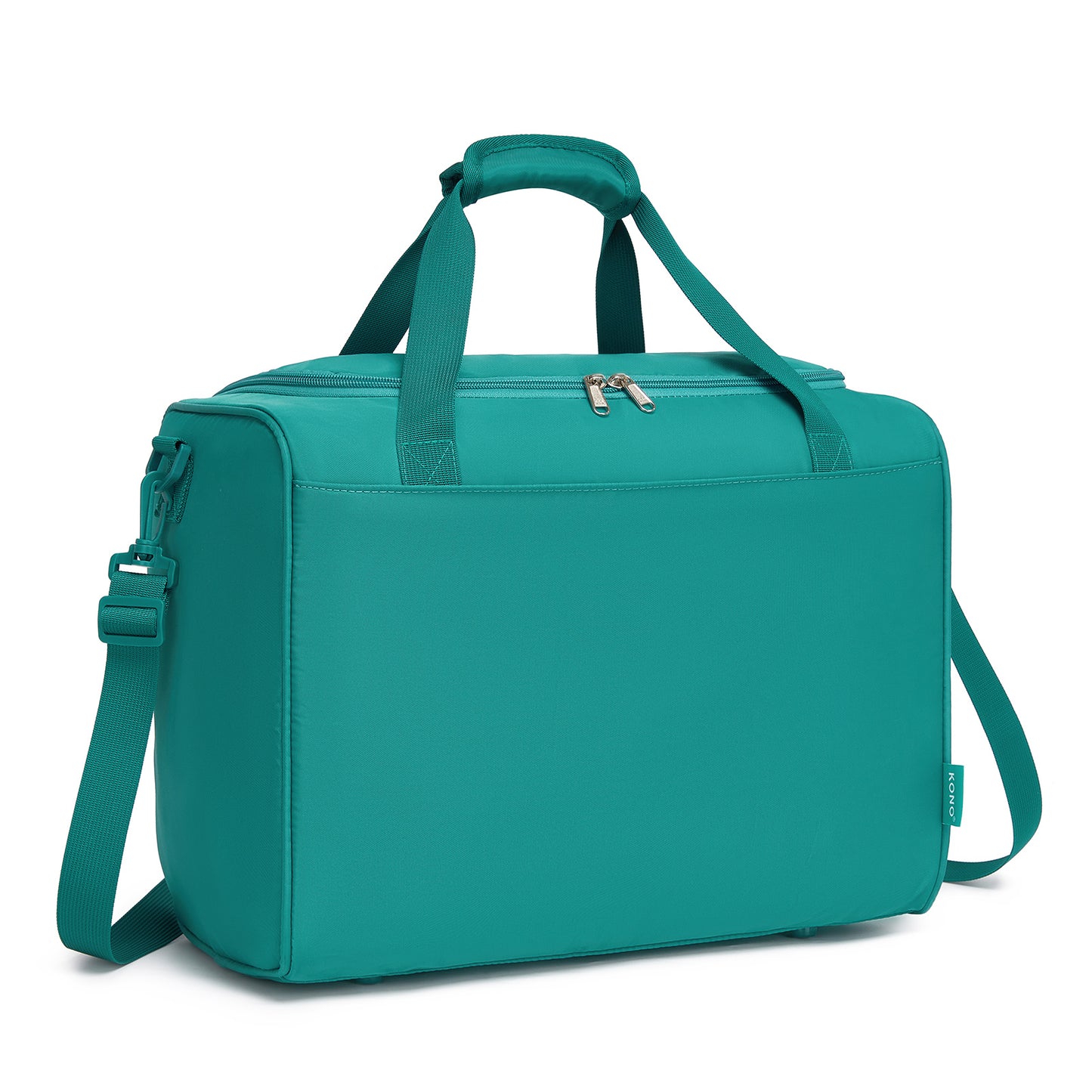 Kono Compact and Lightweight 40×30×20 Personal-Item Travel Bag - U-Zip Wide Opening And Trolley Sleeve (TVK2521) - Blue & Green