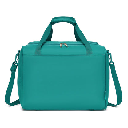 Kono Compact and Lightweight 40×30×20 Personal-Item Travel Bag - U-Zip Wide Opening And Trolley Sleeve (TVK2521) - Blue & Green
