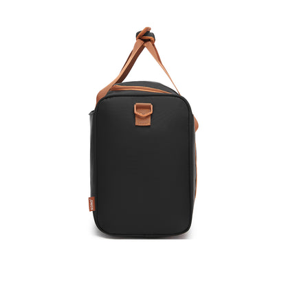 Kono Compact and Lightweight 40×30×20 Personal-Item Travel Bag - U-Zip Wide Opening And Trolley Sleeve (TVK2521) - Black & Brown
