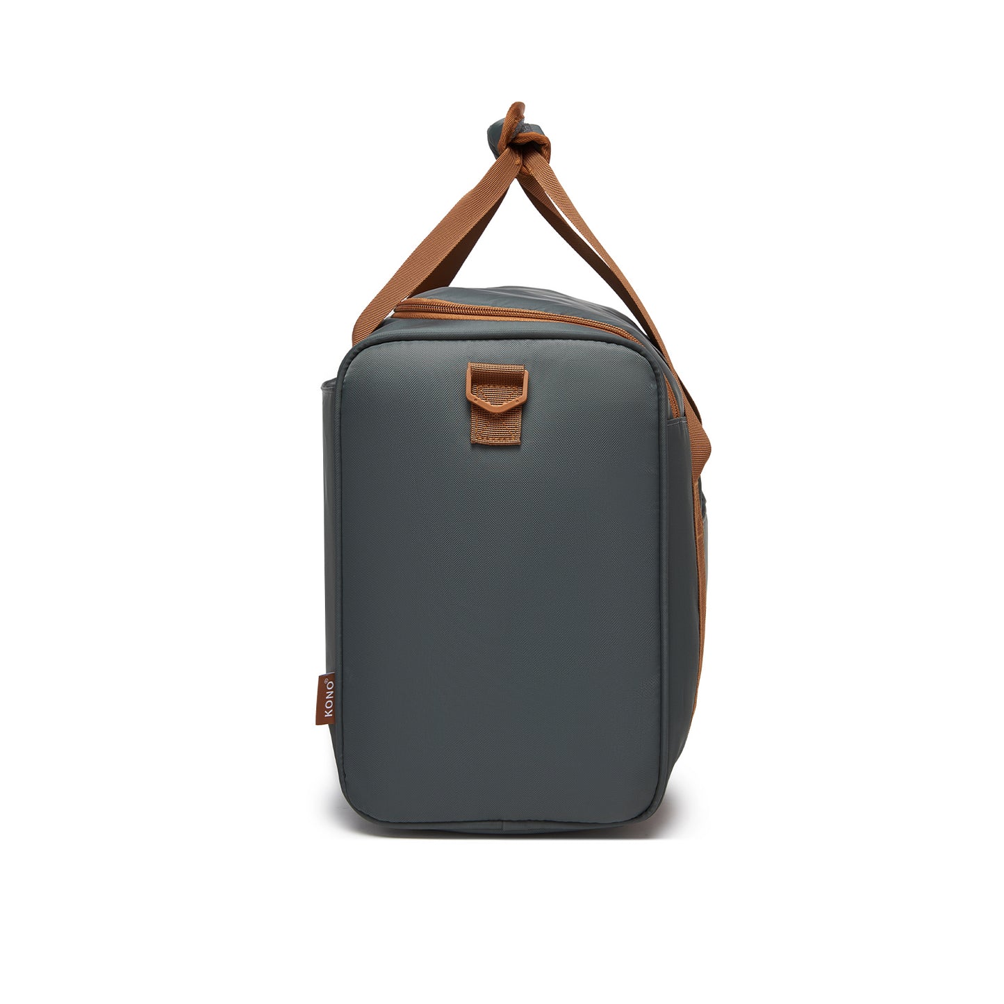 Kono Compact and Lightweight 40×30×20 Personal-Item Travel Bag - U-Zip Wide Opening And Trolley Sleeve (TVK2521) - Grey & Brown