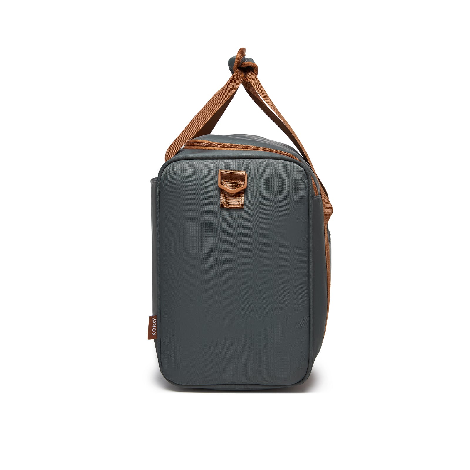 Kono Compact and Lightweight 40×30×20 Personal-Item Travel Bag - U-Zip Wide Opening And Trolley Sleeve (TVK2521) - Grey & Brown