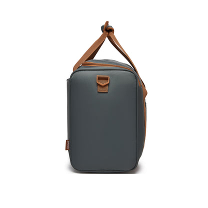 Kono Compact and Lightweight 40×30×20 Personal-Item Travel Bag - U-Zip Wide Opening And Trolley Sleeve (TVK2521) - Grey & Brown