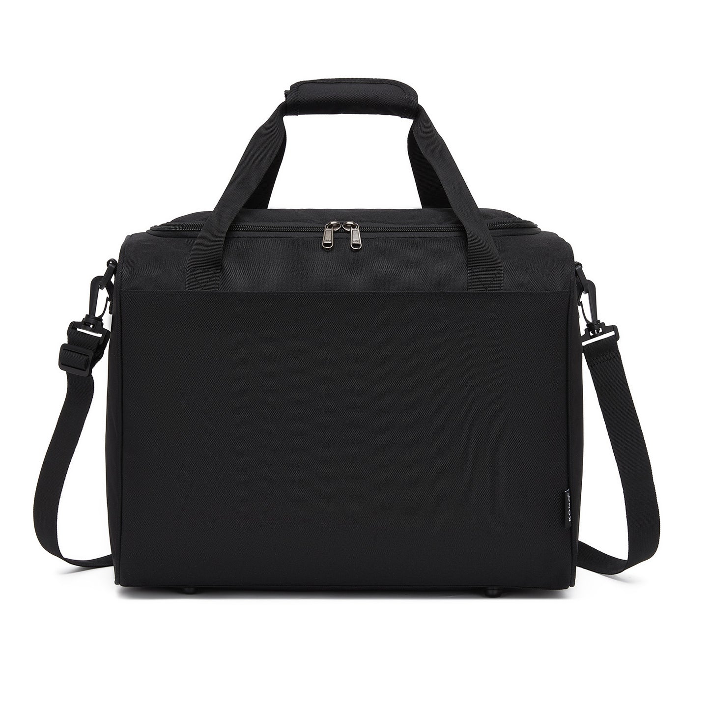 Kono Spacious Airline-Approved Cabin Travel Duffel (40×30×20 cm) - Roomy Weekender with U-Zip Opening (TVK2526) - Black