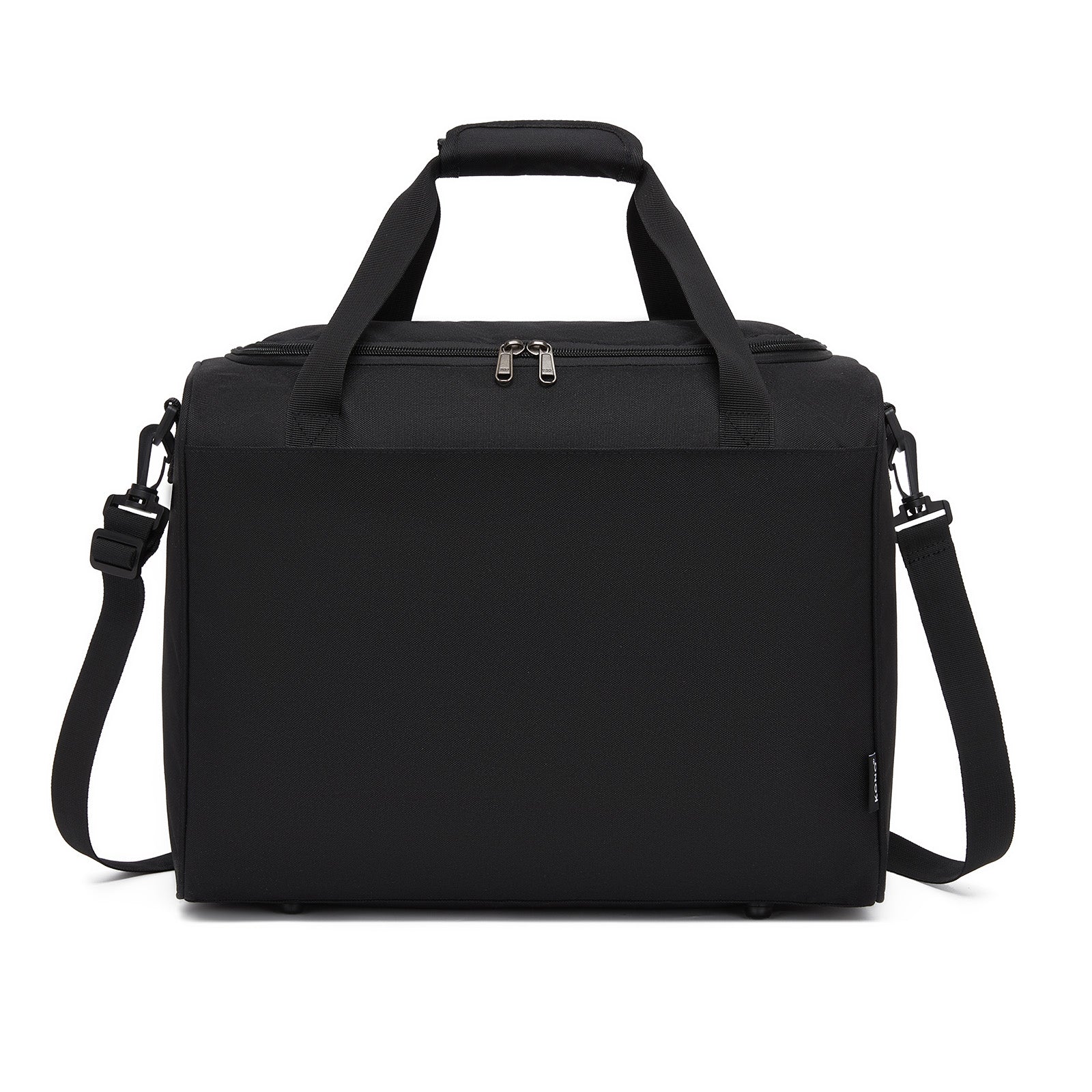 Kono Spacious Airline-Approved Cabin Travel Duffel (40×30×20 cm) - Roomy Weekender with U-Zip Opening (TVK2526) - Black