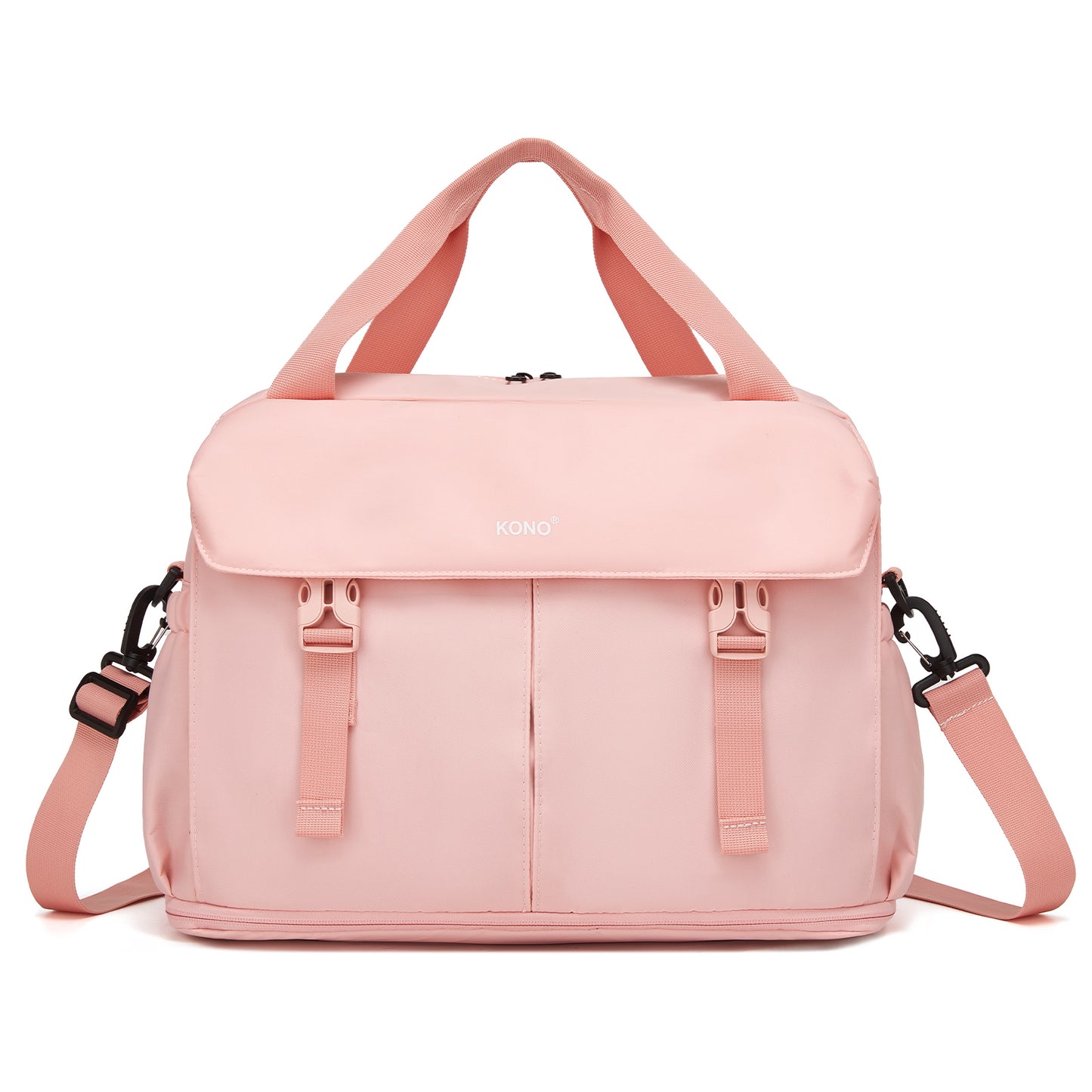 Kono Expandable Cabin Travel Bag 40×30×20cm - Large Capacity, Water-Resistant, Multi-Compartment Weekend & Carry-On Tote (TVK2613) - Pink