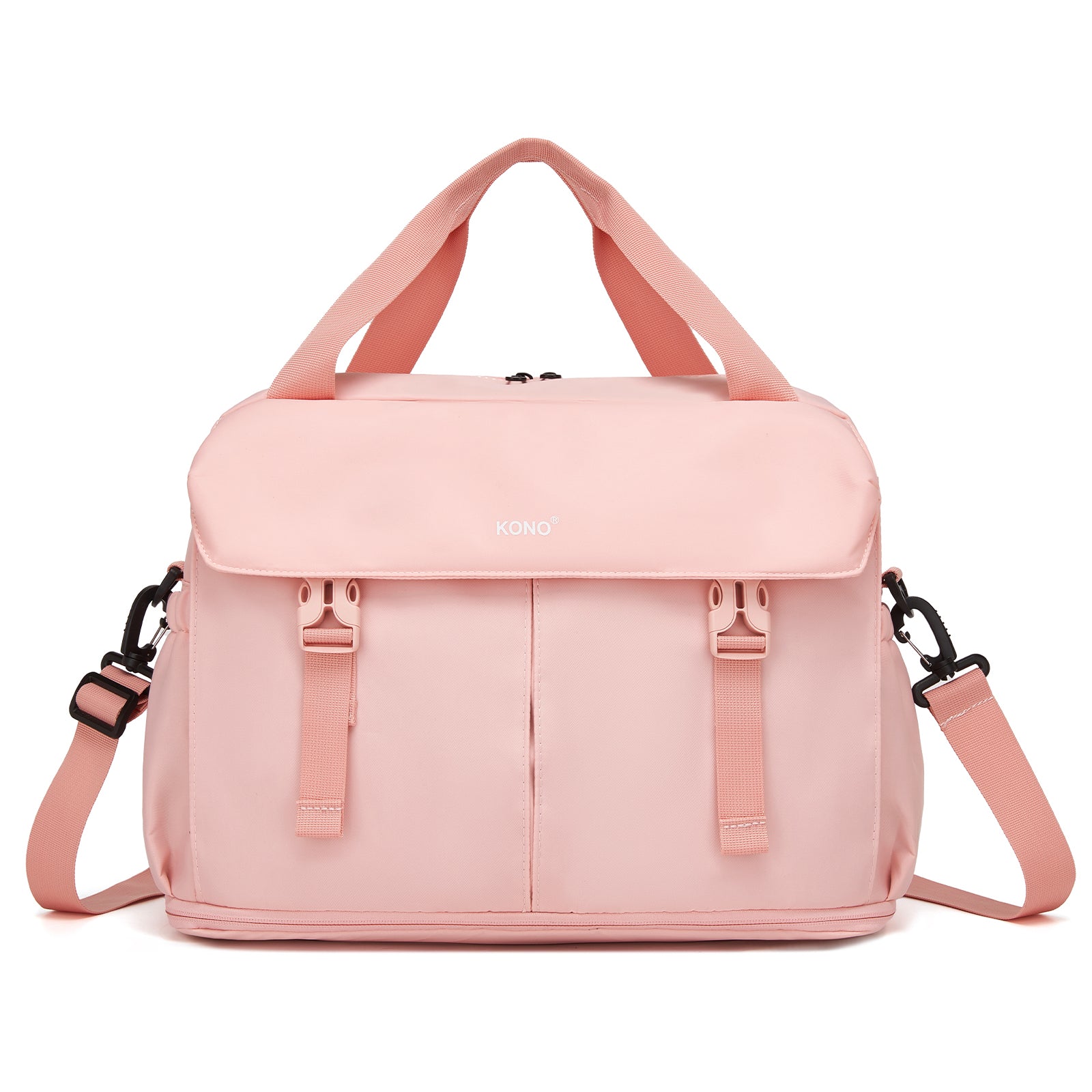 Kono Expandable Cabin Travel Bag 40×30×20cm - Large Capacity, Water-Resistant, Multi-Compartment Weekend & Carry-On Tote (TVK2613) - Pink