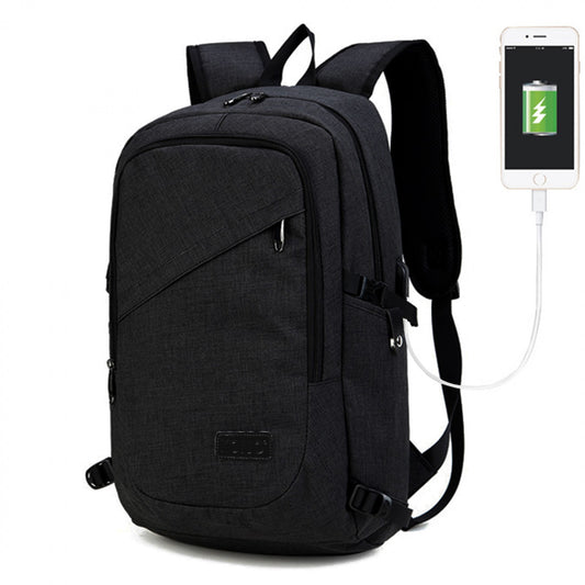 Kono Business Laptop Backpack with USB Charging Port (E6715) - Black
